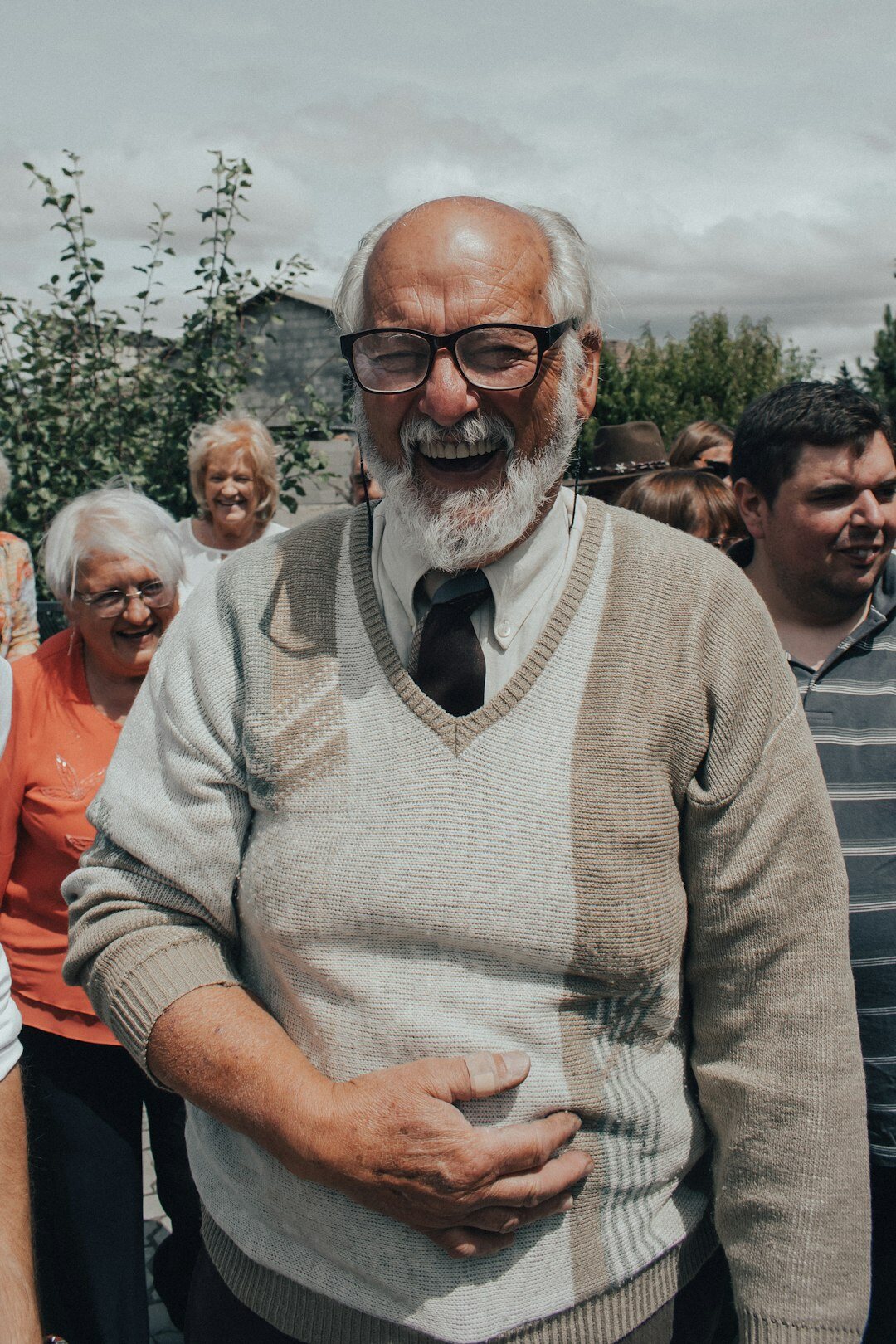 seniors laughing in group