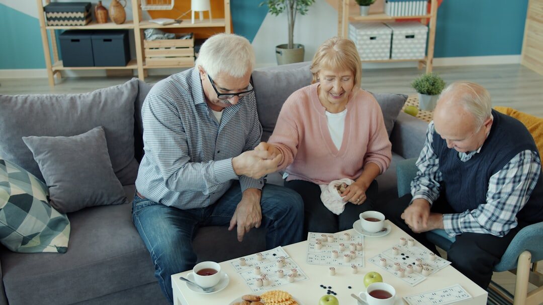 warm senior community gathering