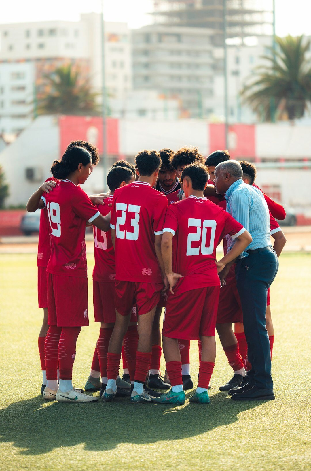 Friendly team of club coordinators standing together